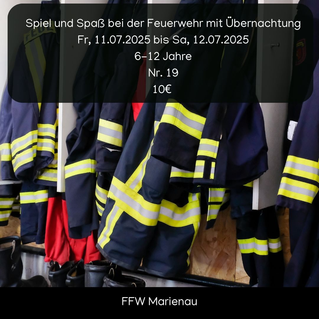 Spiel und Spaß bei der Feuerwehr mit Übernachtung image