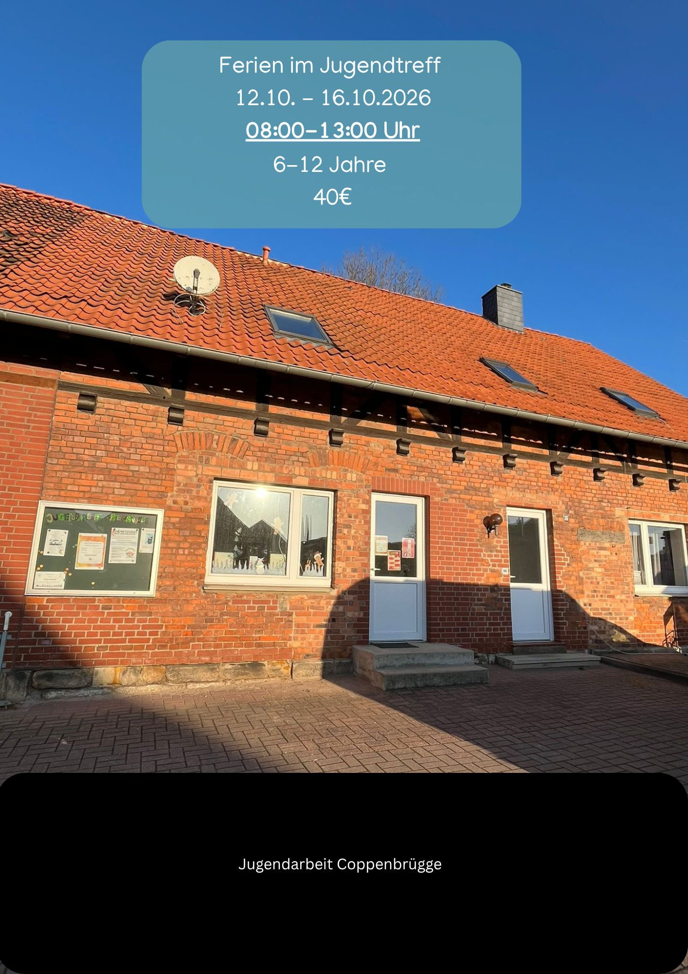 Ferien im Jugendtreff - Herbst 8 bis 13 Uhr image